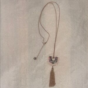 Francesca's Collections Gold and Pink Necklace
